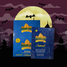 Load image into Gallery viewer, Major Leaf 100% Premium Natural Pre-Cut Tobacco – XL 5 Leaf Pack (10 Packs / 50 Leaves)