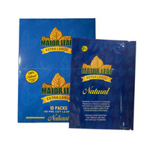 Load image into Gallery viewer, Major Leaf 100% Premium Natural Pre-Cut Tobacco – XL 5 Leaf Pack (10 Packs / 50 Leaves)